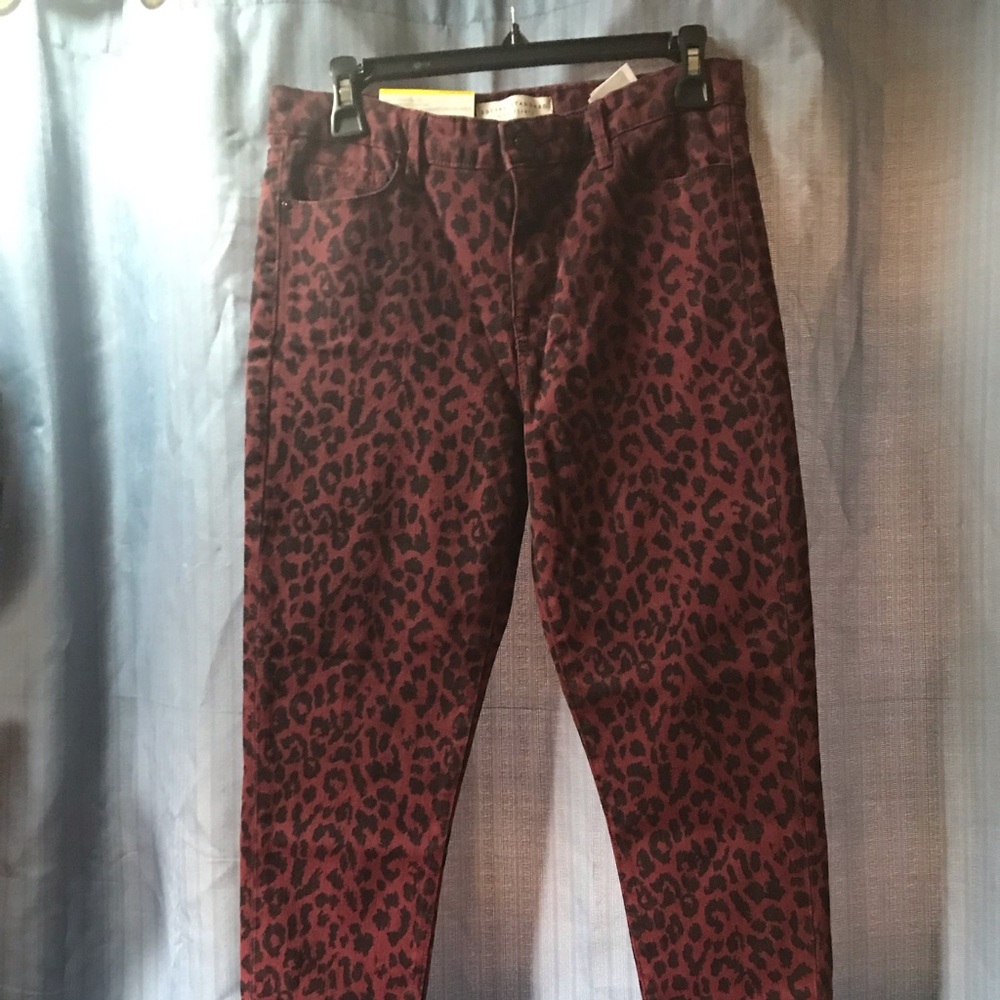 Social standard leopard print 8 jeans